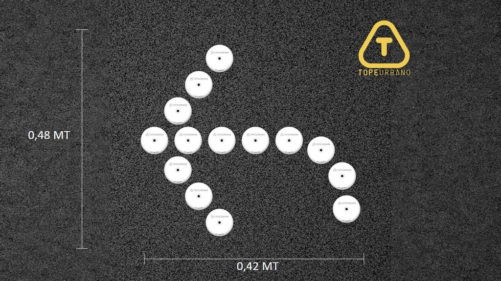 Kit Flecha Simple Curva 90 Izquierda- P60