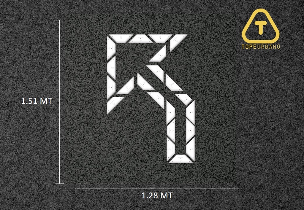 [KFLDC45IBLPLA] Kit Flecha Doble Curva 45 Izquierda - T280 (BLANCO)