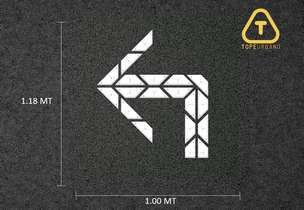 Kit Flecha Simple Plus Curva 90 Izquierda - T280