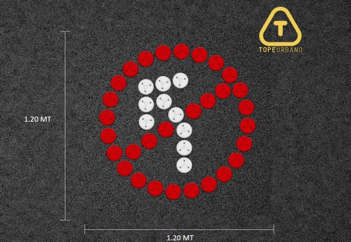 [KFIGPROGIZPUN] Kit Figura Prohibido Giro Izquierda - P120