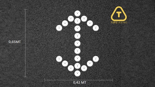 [KFLRB000BLP60] Kit Flecha Simple Recta Bidireccional - P60