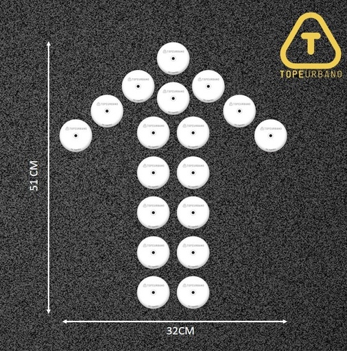 [KFLDR000BLP60] Kit Flecha Doble Recta - P60